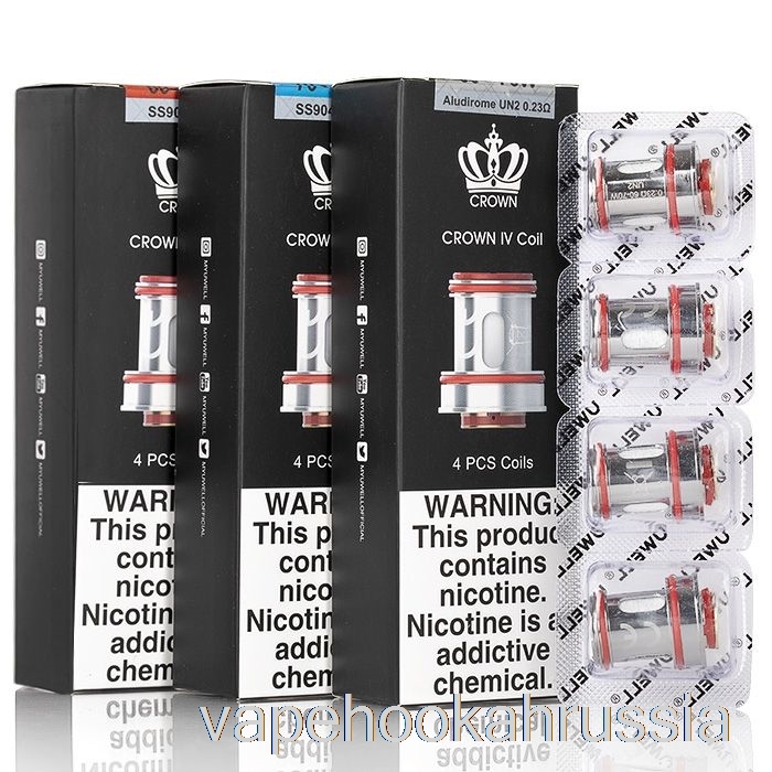 Vape Juice Uwell Crown 4 сменные катушки 0,2 Ом, двойные катушки Ss904l